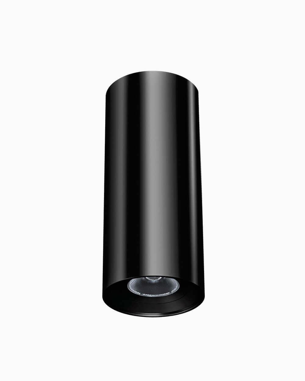 Schwarzer Aufbauspot BTX von Belux mit elegantem, minimalistischem Design.