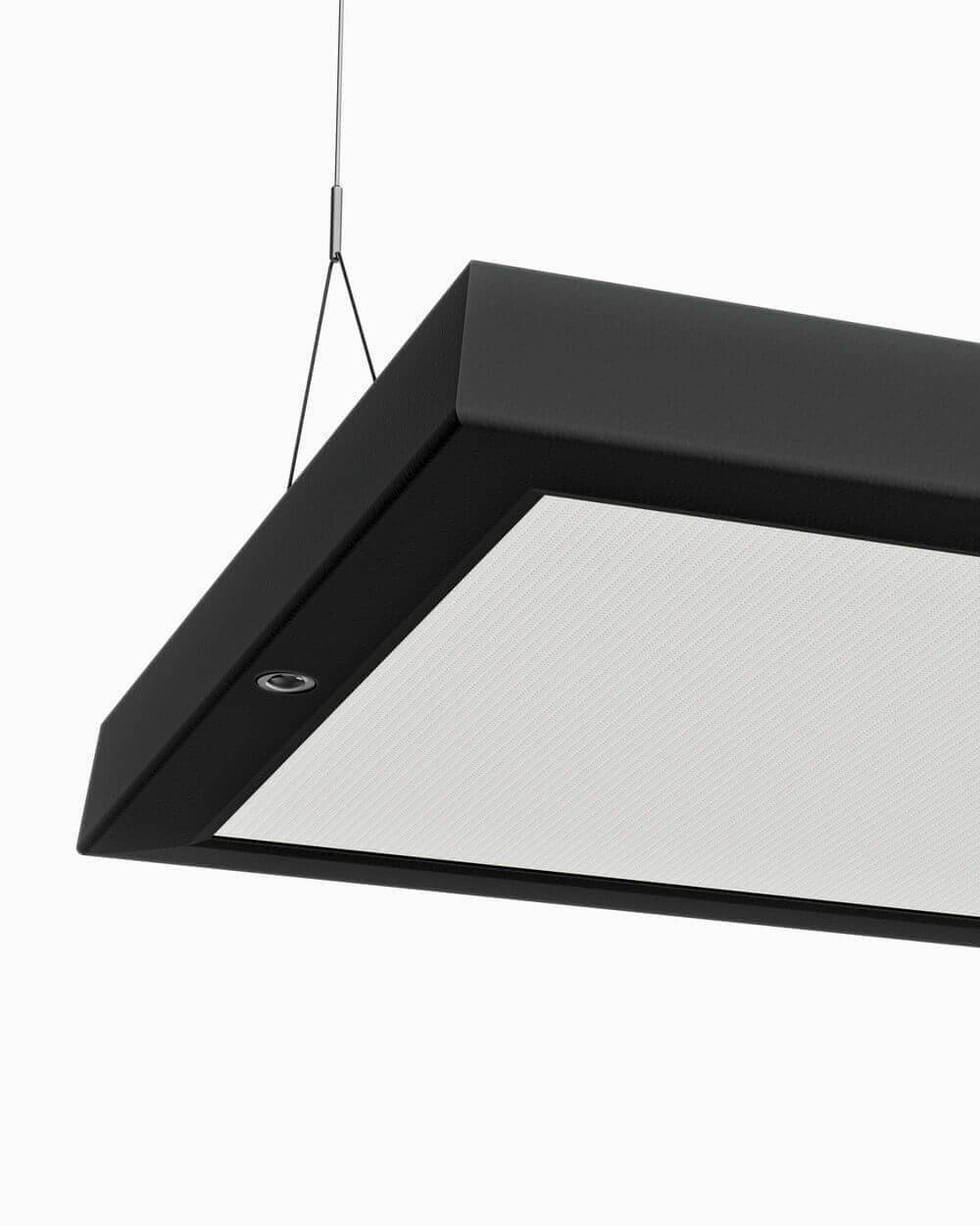 Pendelleuchte 'Bob' von Belux in Schwarz mit rechteckigem Design.