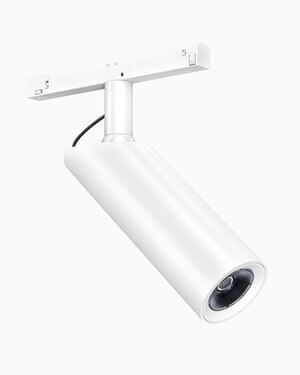 Weißer Strahler des Lampenmodells BTX von Belux, designed von Beat Seiler.